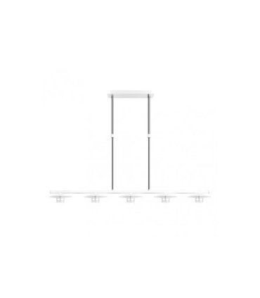 Lámpara Lineal LED 5 Luces 30W 4000K Blanco y Plata 104x15 cm Ciudad del Cabo