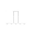 Lámpara Lineal LED 5 Luces 30W 4000K Blanco y Plata 104x15 cm Ciudad del Cabo