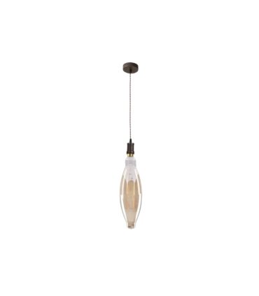 Lámpara Colgante LED E27 8W 3000K Marrón y Ámbar Bombilla Vintage Elio