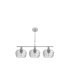 Lámpara de Techo 3 Luces E14 Cromo con Tulipas de Cristal Tallado 55x13 cm Estela