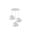 Plafón de Techo 3 Luces E27 Blanco Altura Regulable 40x40 cm Latina