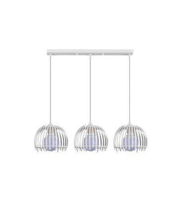 Regleta de Techo 3 Luces E27 Blanco Altura Regulable 74x20 cm Latina