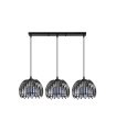 Regleta de Techo 3 Luces E27 Negro Altura Regulable 74x20 cm Latina