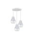 Plafón de Techo 3 Luces E27 Blanco Altura Regulable 36x36 cm Ragusa