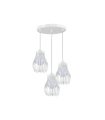 Plafón de Techo 3 Luces E27 Blanco Altura Regulable 36x36 cm Ragusa