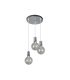 Lámpara Colgante 3 Luces E27 Cromo LED 24W 2550 lm 36x36 cm Prisco