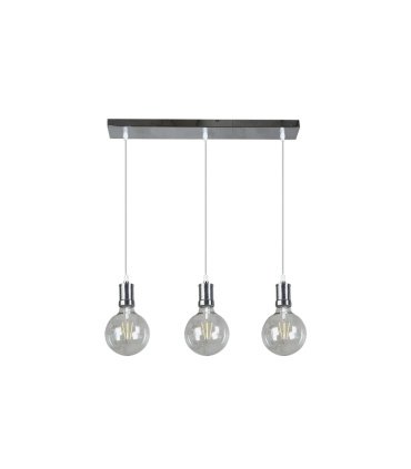 Lámpara Colgante Lineal 3 Luces E27 Cromo LED 24W 2550 lm 64x12,5 cm Prisco