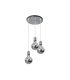 Lámpara Colgante 3 Luces E27 Cromo LED 24W 2100 lm 36x36 cm Gala