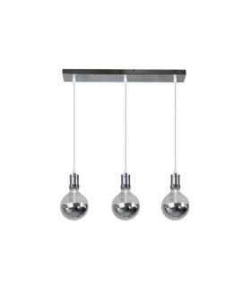 Lámpara Colgante LED 3 Luces E27 Cromo 24W 2100 lm 64x12,5 cm Gala
