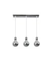 Lámpara Colgante LED 3 Luces E27 Cromo 24W 2100 lm 64x12,5 cm Gala