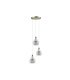 Lámpara de Techo 3 Luces G9 Cuero y Cristal 30x30 cm Lhasa