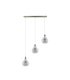 Lámpara Colgante 3 Luces G9 Cuero y Cristal 65x65 cm Lhasa