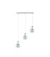 Lámpara Colgante 3 Luces G9 Cromo y Cristal 65x65 cm Lhasa
