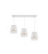 Regleta de Techo 3 Luces E27 Blanca de Cristal 64x15 cm Guia