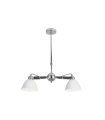 Lámpara de Techo 2 Luces E27 Blanco y Cromo 52x15,5 cm Buri