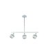 Lámpara Colgante 3 Focos GU10 Orientables Blanco y Plata Beethoven