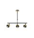 Lámpara Colgante 3 Focos GU10 Orientables Negro y Oro Beethoven