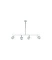 Lámpara Colgante 4 Focos GU10 Orientables Blanco y Plata Beethoven
