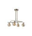 Lámpara de Techo 4 Luces G9 Cuero y Ámbar 50x32 cm Varanasi