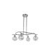 Lámpara de Techo 4 Luces G9 Cromo y Cristal 50x32 cm Varanasi