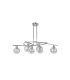 Lámpara de Techo 6 Luces G9 Cromo y Cristal 65x30 cm Varanasi