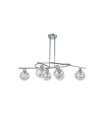 Lámpara de Techo 6 Luces G9 Cromo y Cristal 65x30 cm Varanasi