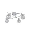 Plafón de Techo 4 Luces G9 Cromo y Cristal 32x40 cm Varanasi