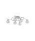 Plafón de Techo 6 Luces G9 Cromo y Cristal 65x30 cm Varanasi