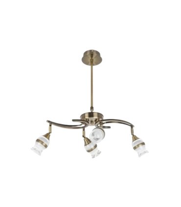 Lámpara LED 4 Luces 20W 4000K Cuero 1600 lm Orientables Zodiaco