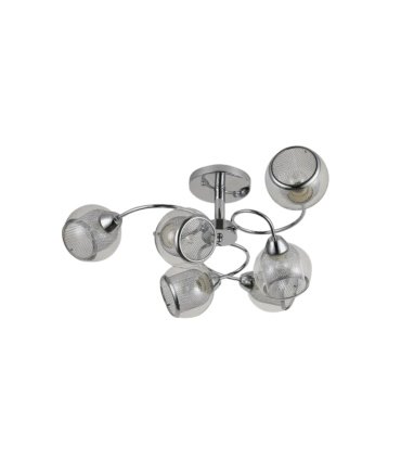 Lámpara de Techo 6 Luces E27 Cromo 68x68 cm Stanley