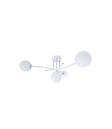 Lámpara de Techo 4 Luces G9 Blanco y Cromo 59x59 cm La Habana