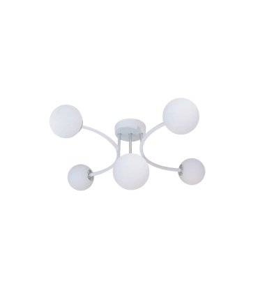 Lámpara de Techo 5 Luces G9 Blanco y Cromo 46x22 cm La Habana