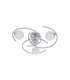 Plafón de Techo 3 Luces G9 Cromo con Tulipas Blancas 51x51 cm Conil