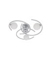 Plafón de Techo 3 Luces G9 Cromo con Tulipas Blancas 51x51 cm Conil