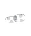 Plafón de Techo 4 Luces G9 Cromo con Tulipas Blancas 58x37 cm Conil