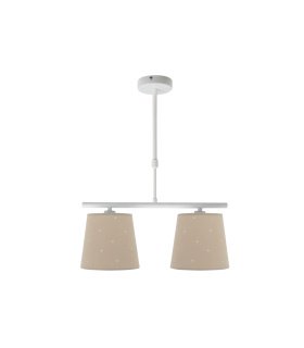 Lámpara de Techo Infantil 2 Luces E14 Color Piedra 39 cm Consciencia
