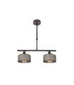 Lámpara de Techo 2 Luces E14 Marrón 43 cm Gilda