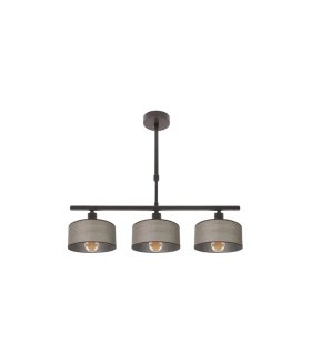 Lámpara de Techo 3 Luces E14 Marrón 55 cm Gilda