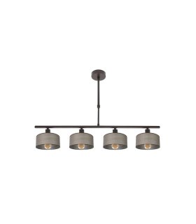 Lámpara de Techo 4 Luces E14 Marrón 76 cm Gilda