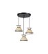 Plafón Colgante 3 Luces E27 Beige y Rojo Altura Regulable Constantinopla