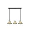 Regleta Colgante 3 Luces E27 Beige y Verde 68 cm Constantinopla