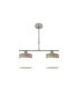 Lámpara de Techo 2 Luces E14 Níquel y Blanco-Madera Gris 43 cm