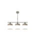 Lámpara de Techo 3 Luces E14 Níquel y Madera Gris 55 cm Cloe