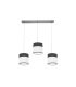Regleta de Techo 3 Luces E27 Cromo y Madera Negra 60 cm Cloe