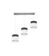 Regleta de Techo 3 Luces E27 Cromo y Madera Negra 60 cm Cloe