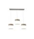 Regleta de Techo 3 Luces E27 Níquel y Madera Gris 60 cm Cloe