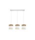 Regleta de Techo 3 Luces E27 Blanco y Madera Clara 60 cm Cloe