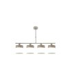 Lámpara de Techo 4 Luces E14 Níquel y Madera Gris 75 cm Cloe
