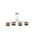 Lámpara de Techo 4 Luces E14 Cuero y Marrón Oro Lineal 92 cm Bremen