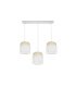 Regleta Colgante 3 Luces E27 Natural y Blanco 68 cm Kandy